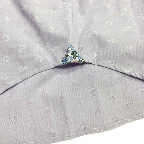 NWT Robert Graham Derry Button Shirt Lavender Paisley Flip Cuff Men - Picture 7 of 7